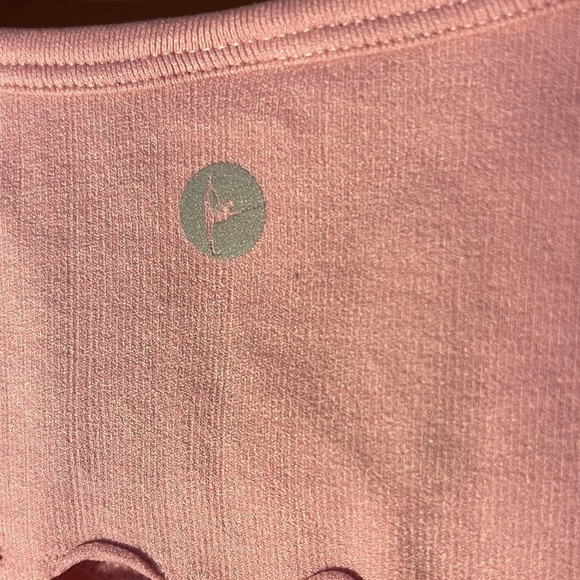 90 DEGREE BY REFLEX Sleeveless Activewear Tank Top Light Pink Cutout Size Small - Picture 10 of 12